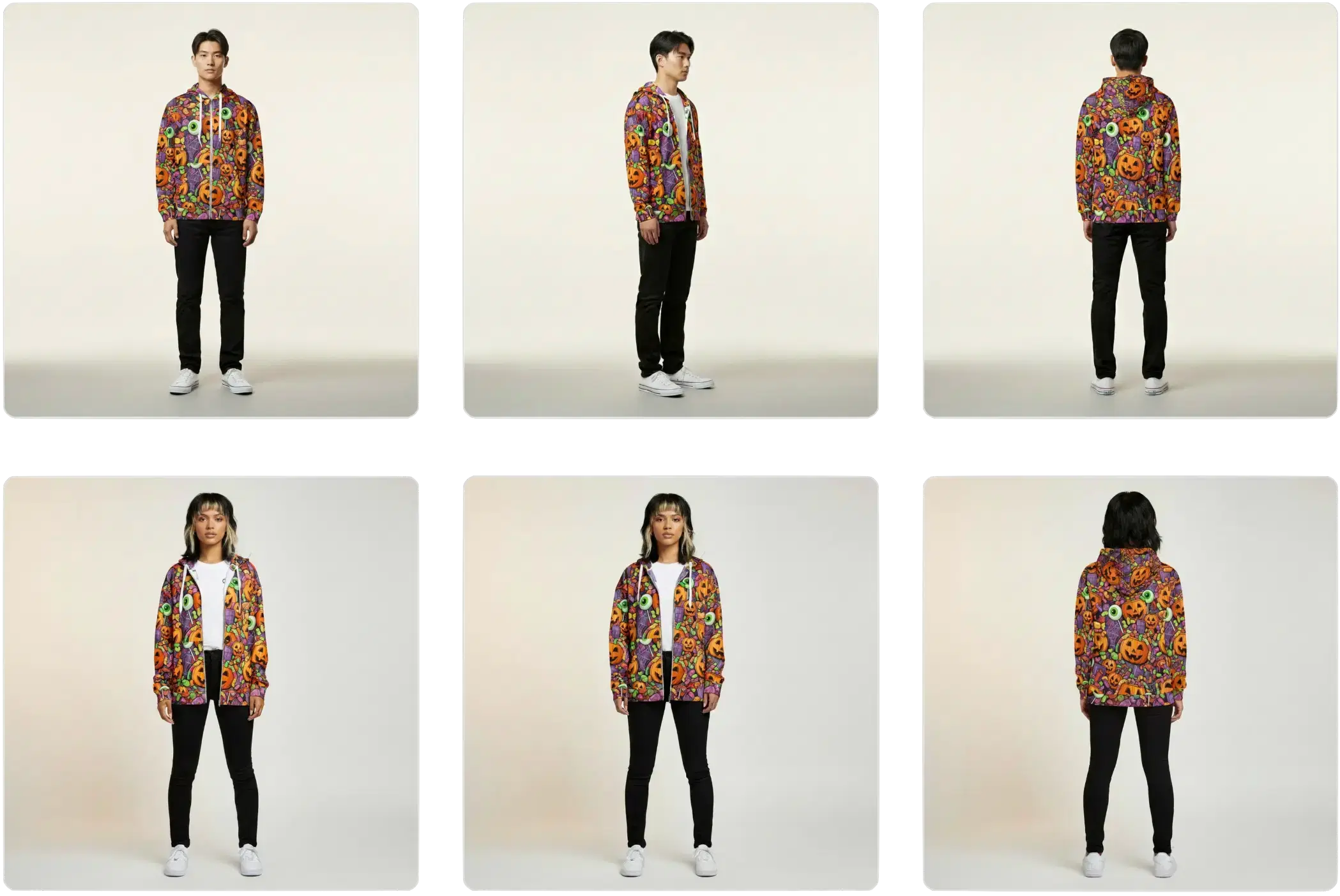 Virtual models showcasing products in professional mockups