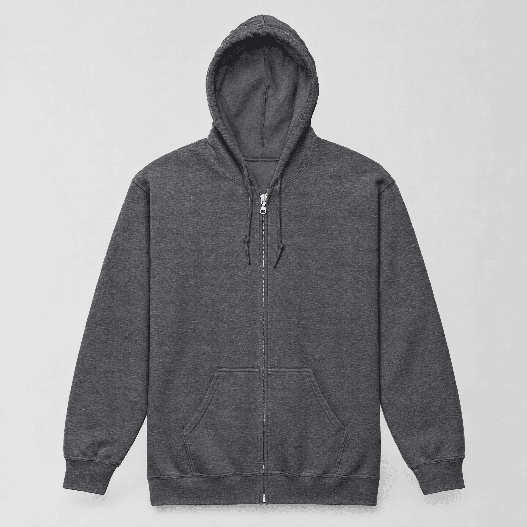 Gildan 18600 Heavy Blend Full-Zip Hooded Sweatshirt, Dark Heather front