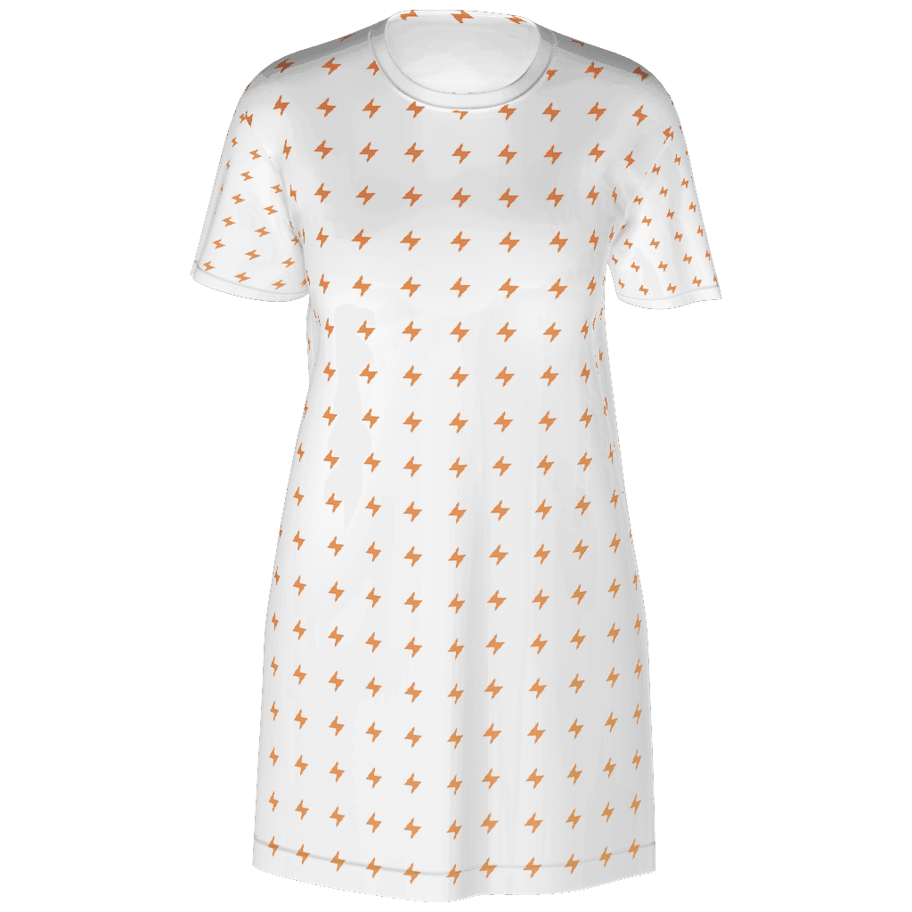 514 All-Over Print T-Shirt Dress, White front