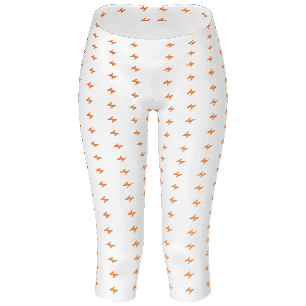Printful All-Over Print Capri Leggings, White front