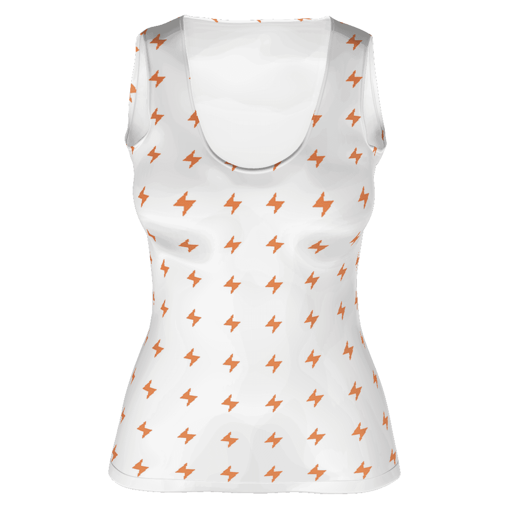 Printful 202 All-Over Print Women's Tank Top, White front