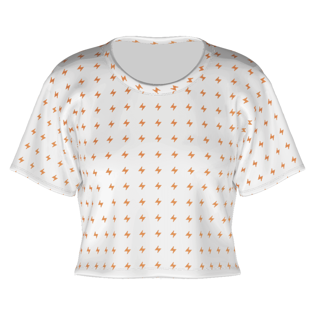Crop Tee (AOP), White front