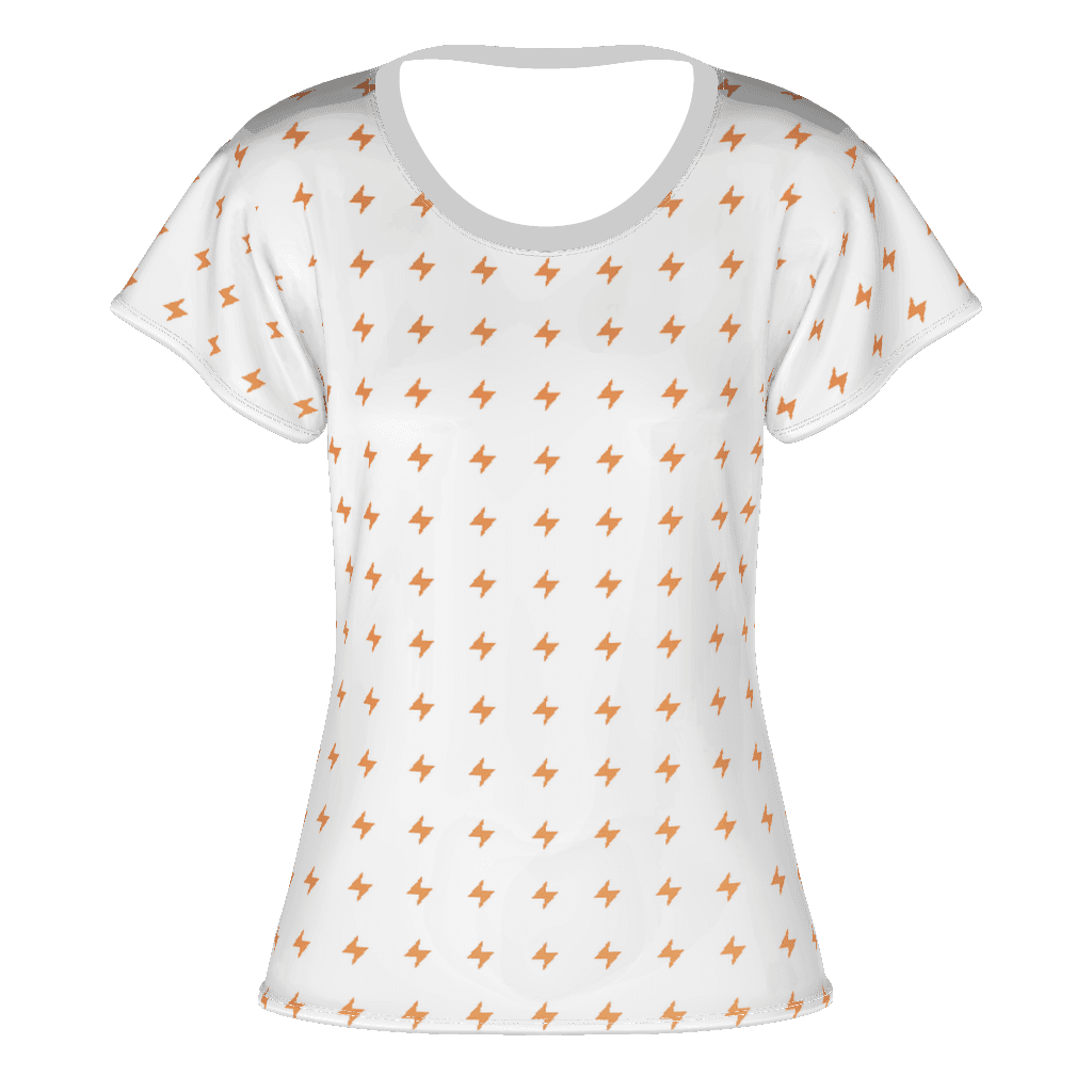 Women's Cut & Sew Tee (AOP), White front