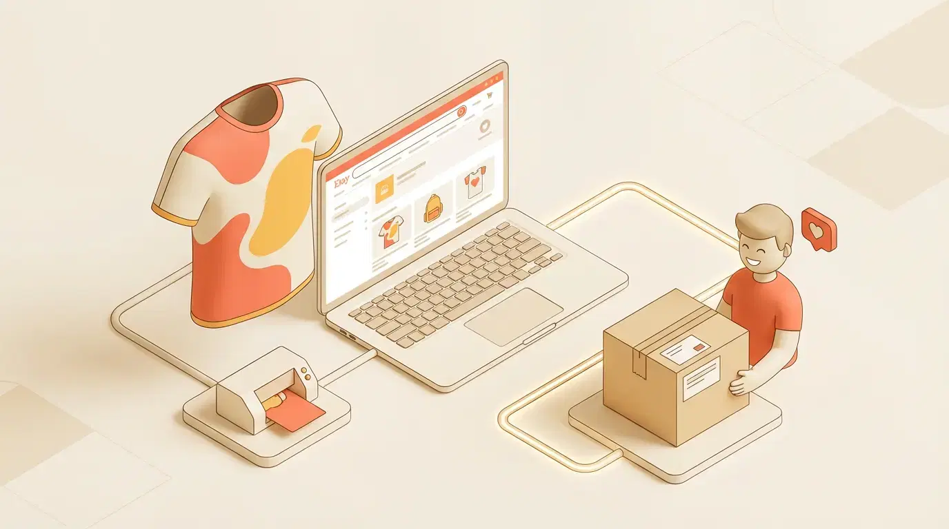 Etsy print on demand workflow overview