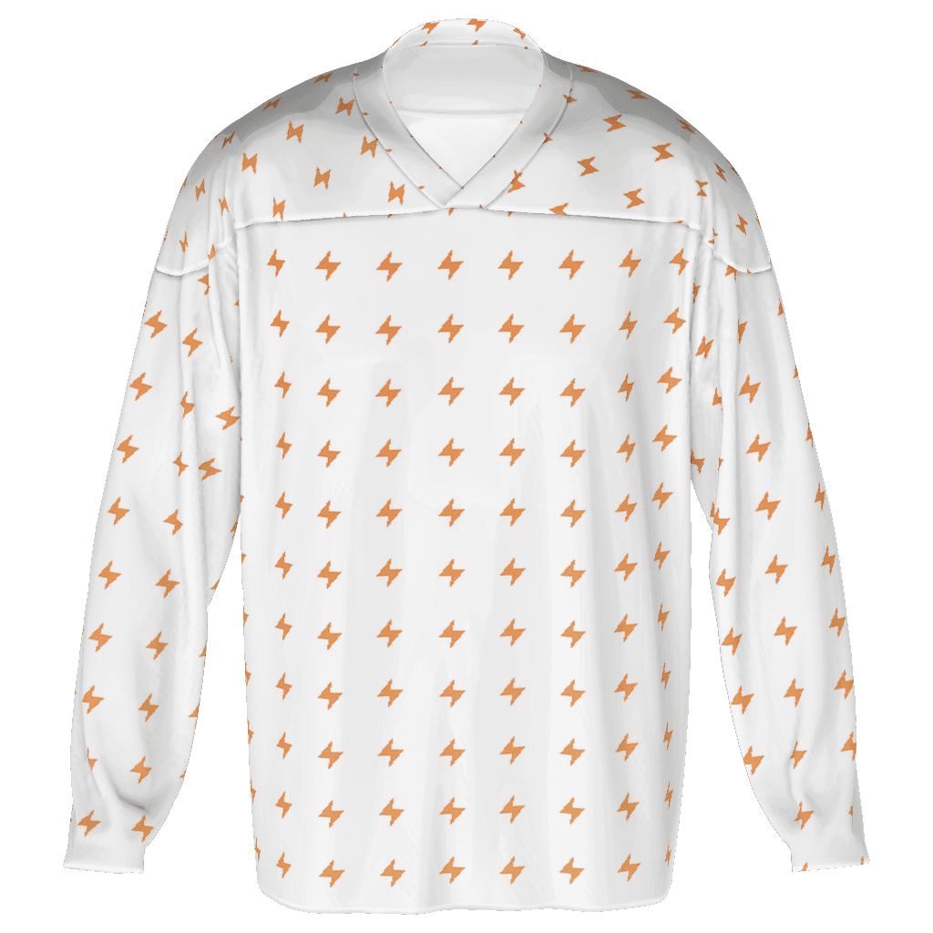 All-Over Print Recycled Hockey Fan Jersey, White front