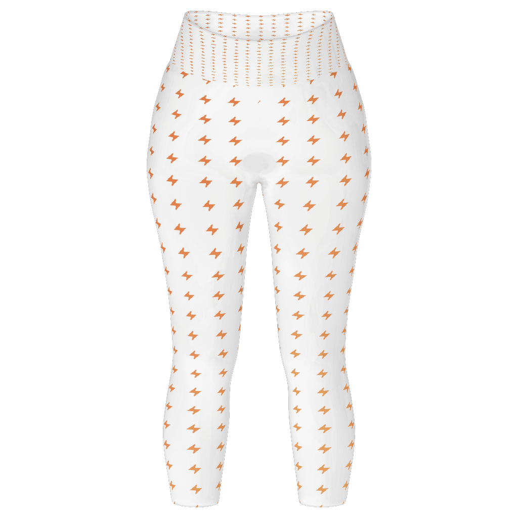 280 All-Over Print Yoga Capri Leggings, White front