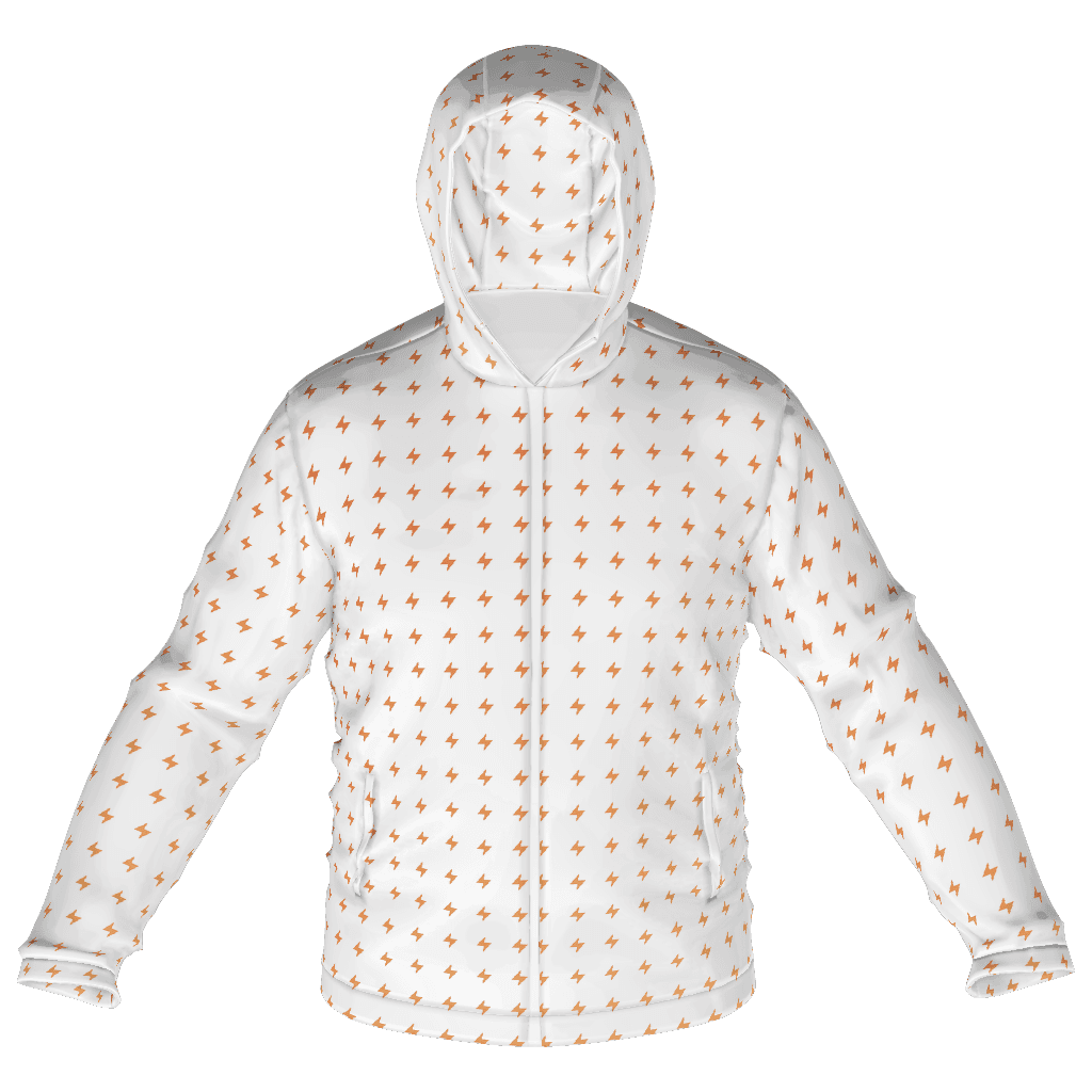 Printful 615 All-Over Print Men's Windbreaker, White front