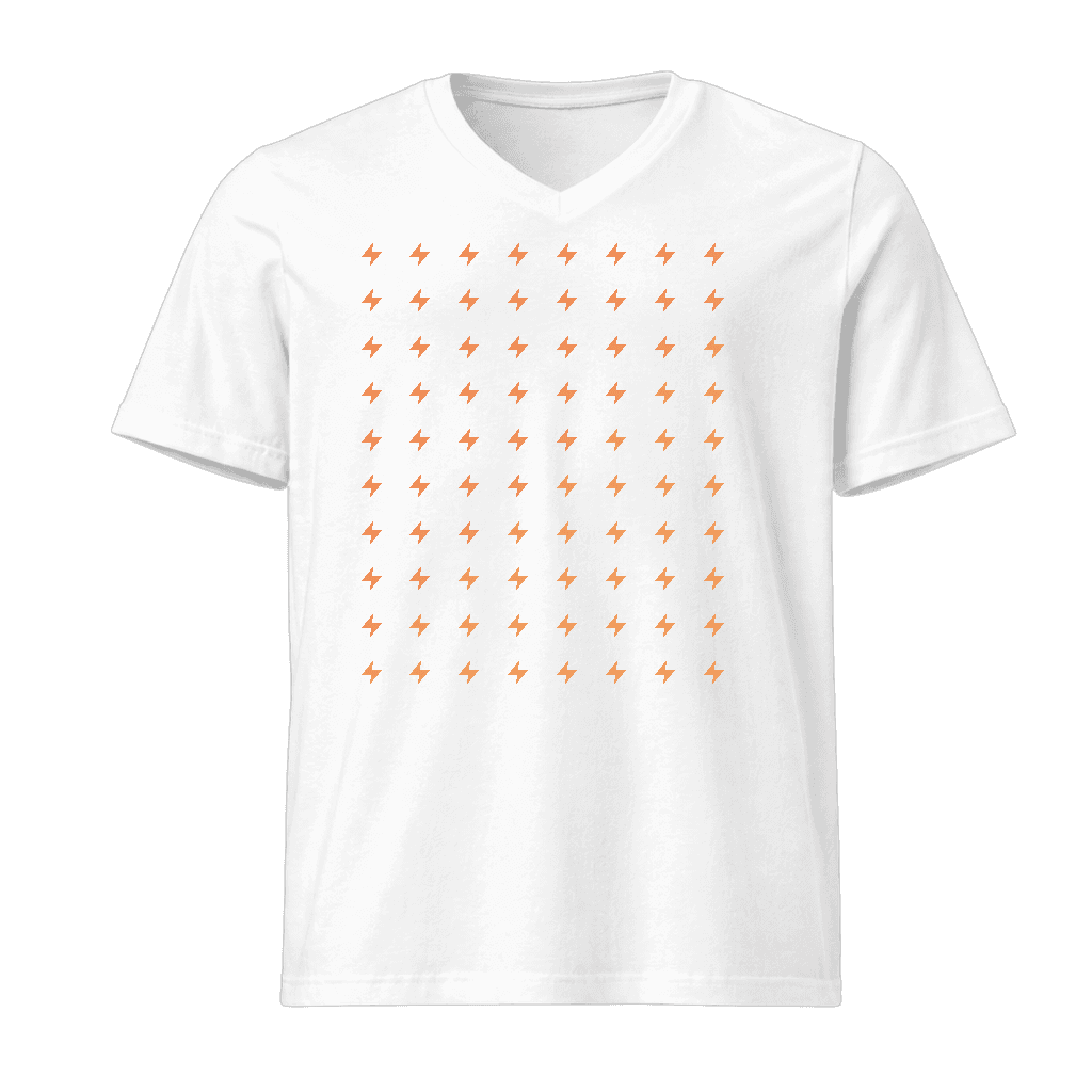 Bella+Canvas 3005 Unisex Jersey Short Sleeve V-Neck Tee, White front